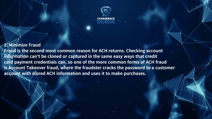 ACH chargebacks and account takeover
