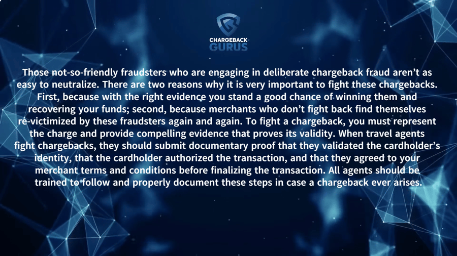 Airline chargeback process