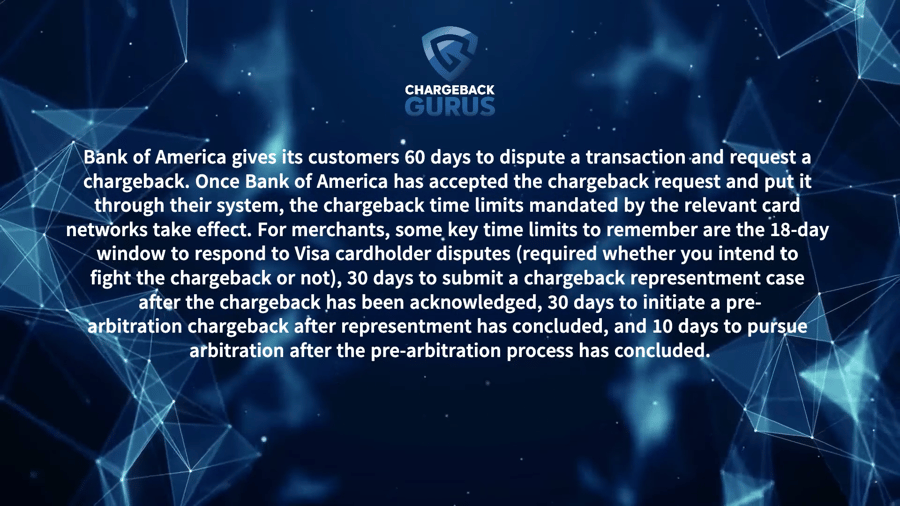 Bank of America Chargeback Timeline