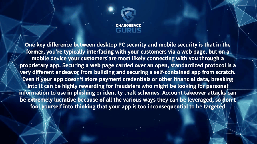 Chargeback App Data Security