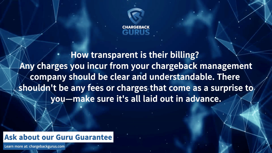 Chargeback Services Billing