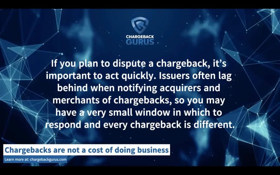 How long do I have to respond to a chargeback?