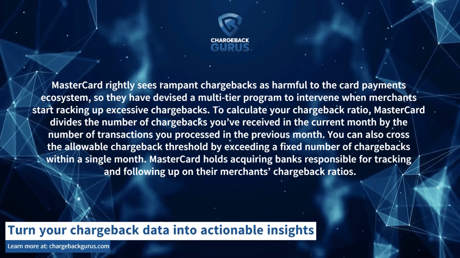 MasterCard chargeback ratio