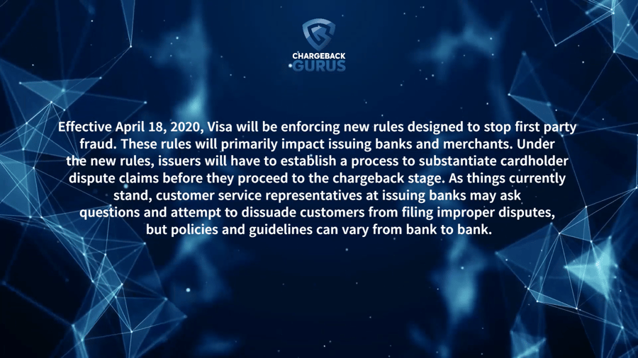 Visa first party fraud rules