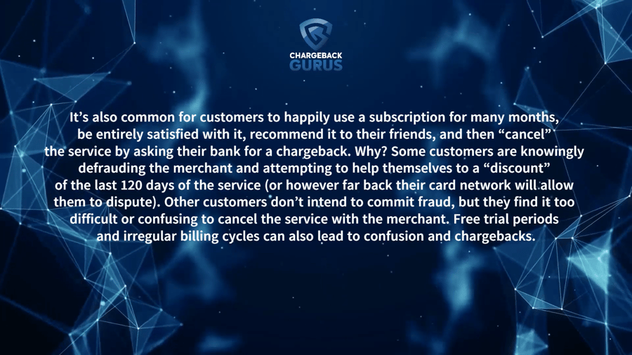 recurring billing and friendly fraud
