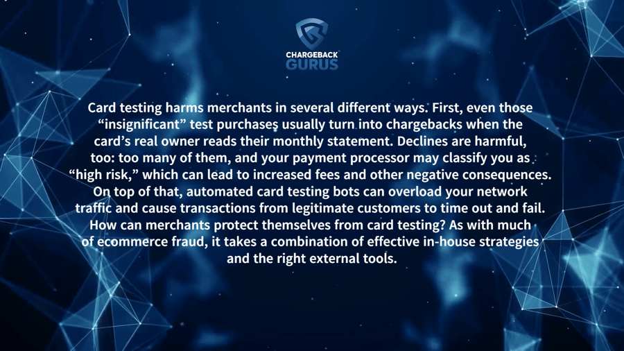 card testing fraud and high risk merchants