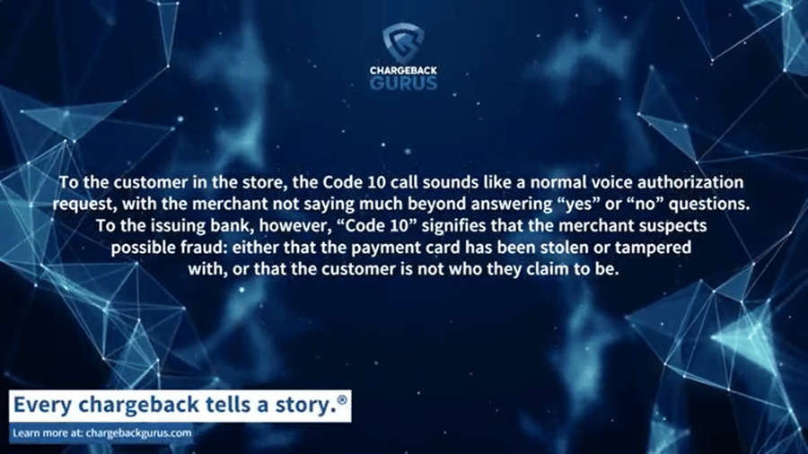 Code 10 and fraud prevention