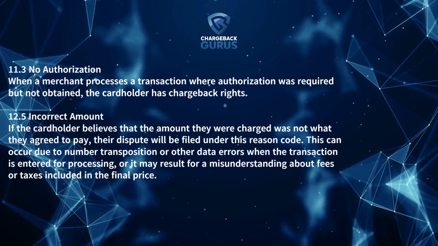 chargeback dispute reason code