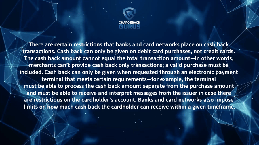 What is a cashback chargeback?