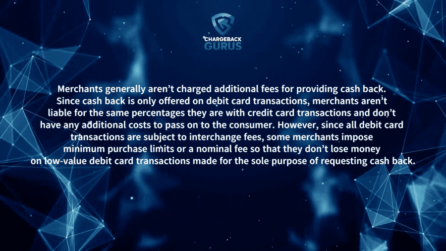 cashback interchange fees