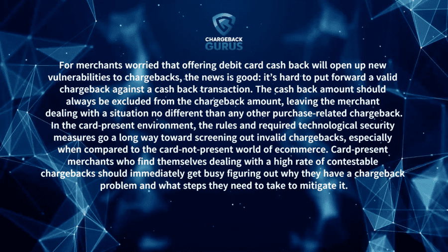 cashback chargeback prevention