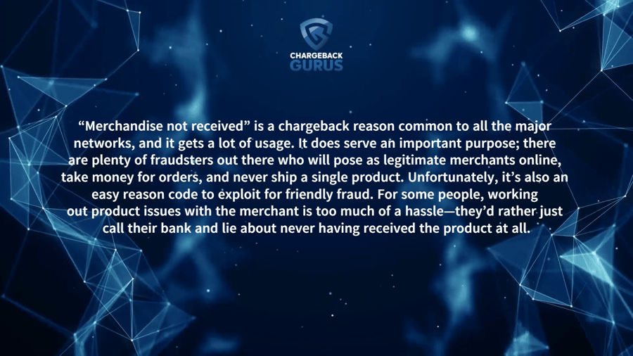 merchandise not received fraud