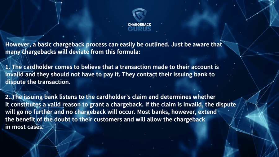 Chargeback dispute process