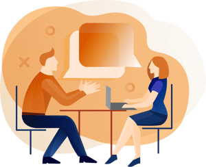 two people talking to each other two people talking to each other