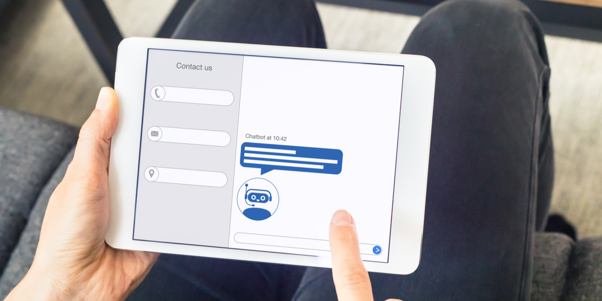 Customer talking to chatbot